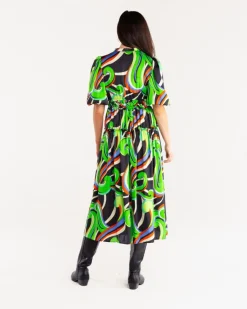 Alden Adair Midi- Shelbi Dress In Kimono