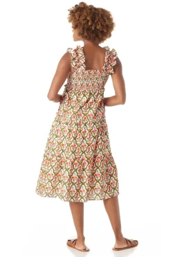 Crosby By Mollie Burch Midi- Brayden Dress Garden Lattice