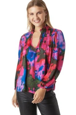 Crosby By Mollie Burch Blouses- Gabby Blouse Blurred Floral