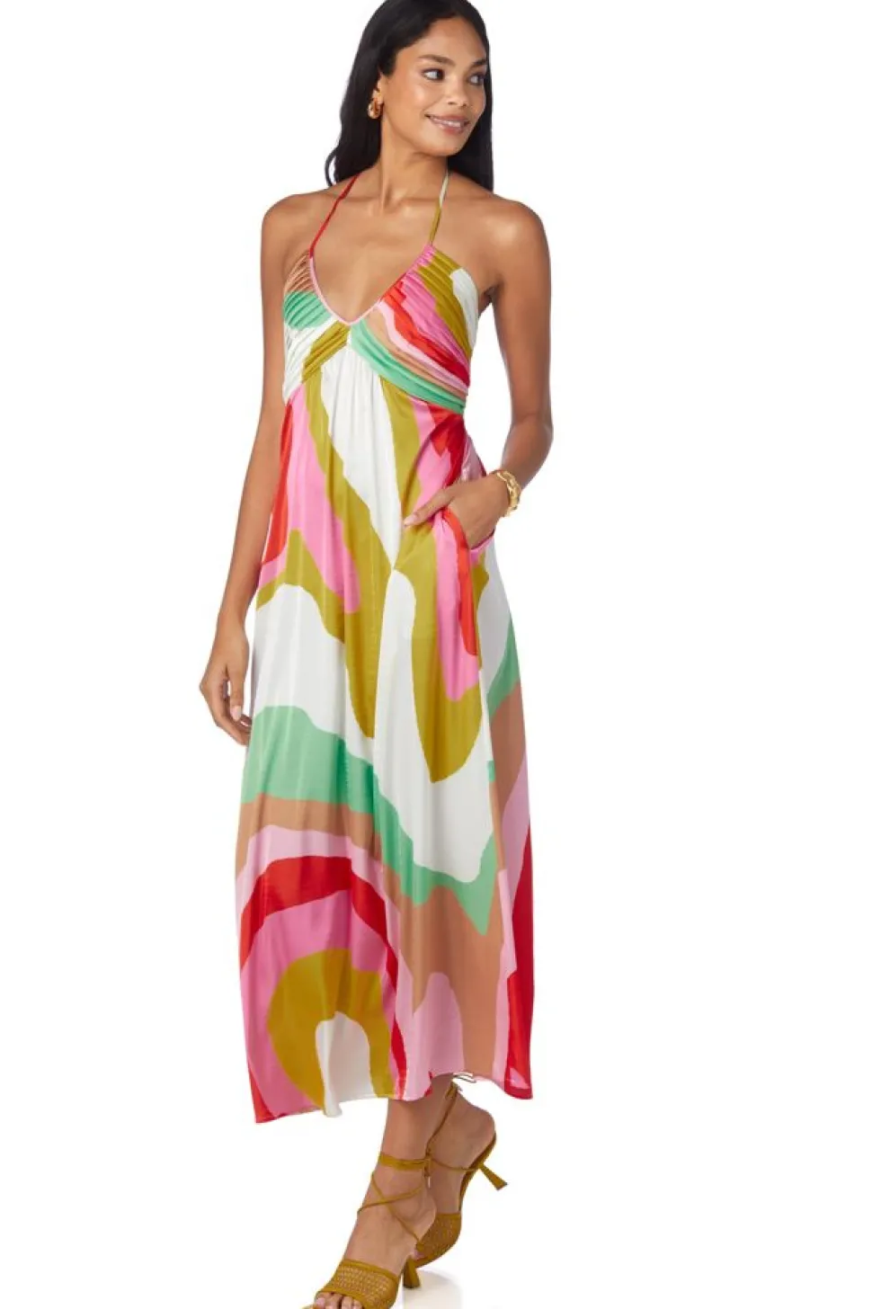 Crosby By Mollie Burch Maxi- Hill Dress Red Beach