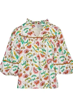 Crosby By Mollie Burch Blouses- Rosie Top Woodcut Floral