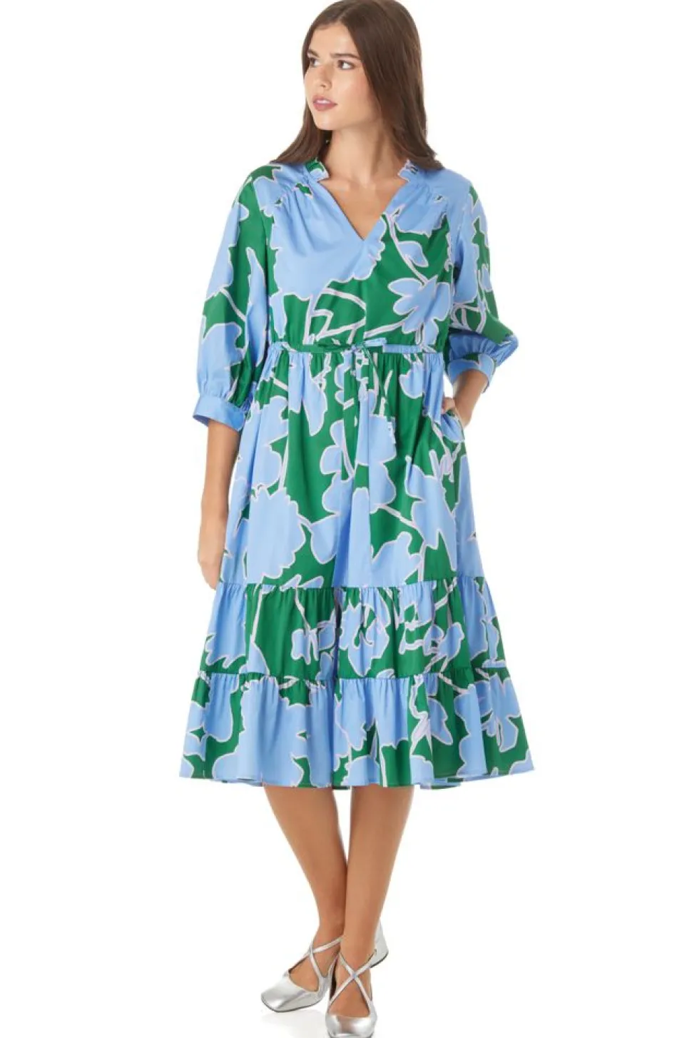 Crosby By Mollie Burch Midi- Tallie Dress Floral Figure