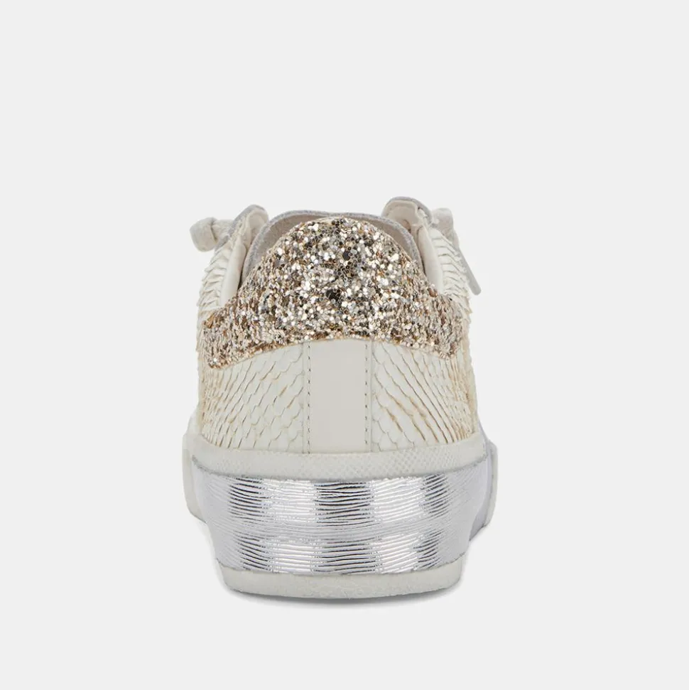 Dolce Vita Sneaker- Zina Embossed White Sneaker