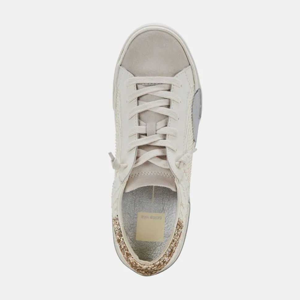 Dolce Vita Sneaker- Zina Embossed White Sneaker