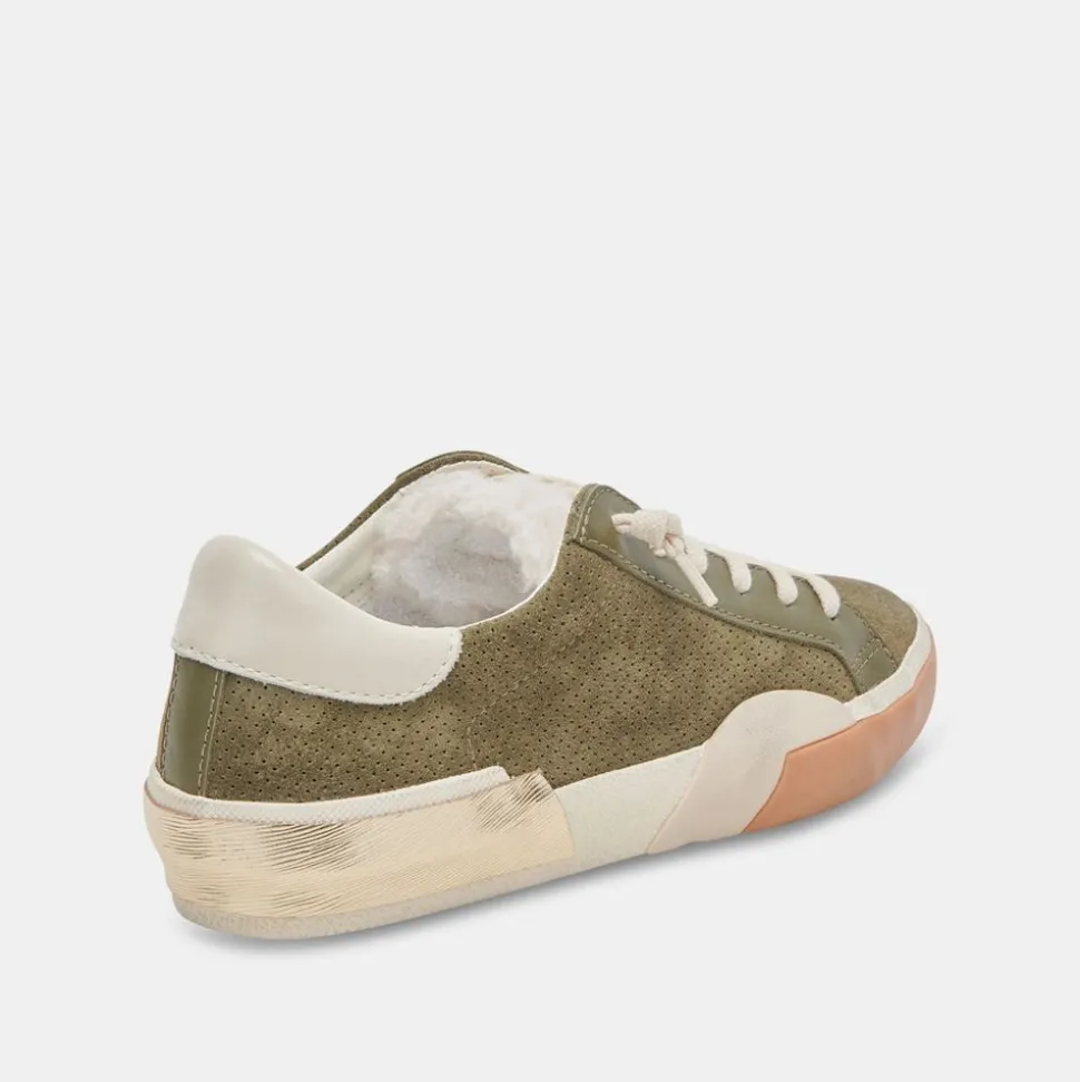 Dolce Vita Sneaker- Zina Plush Moss Perforated Suede