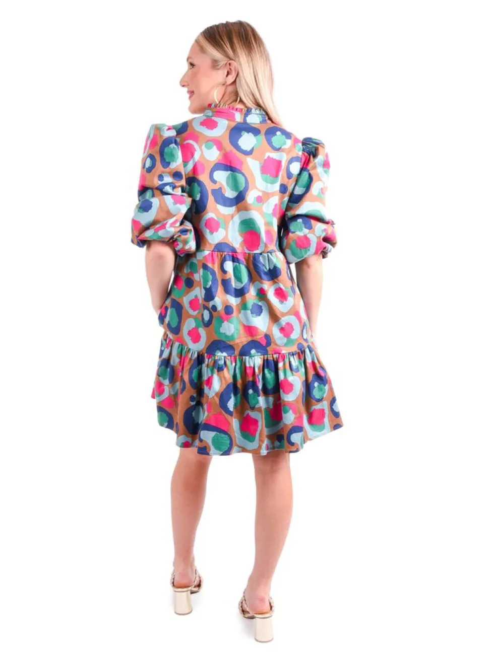 Emily McCarthy Mini- Frankie Dress Meadowbrook Spot Cheetah