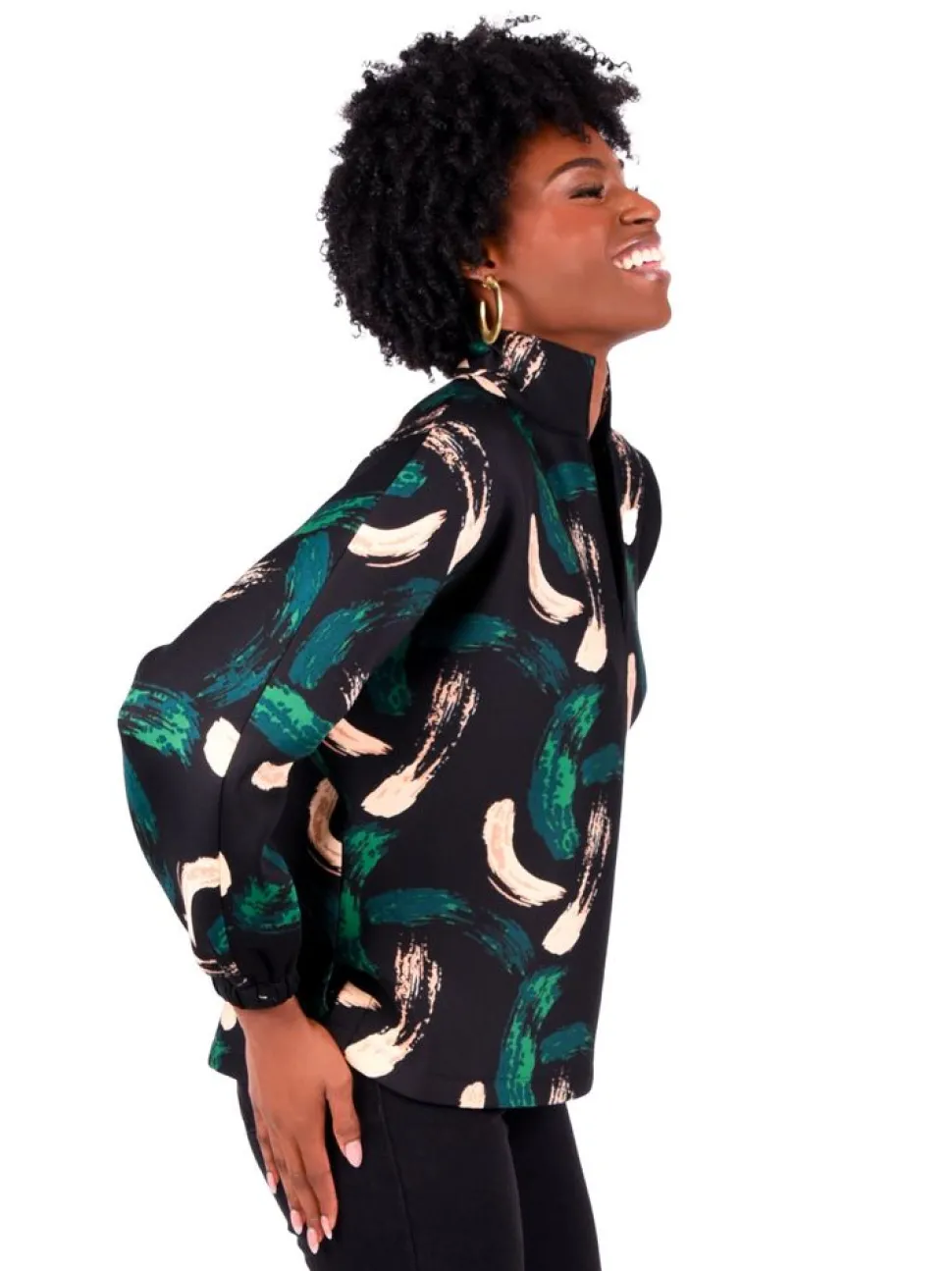 Emily McCarthy Blouses- Poppy Pop-Over Bijou Brush