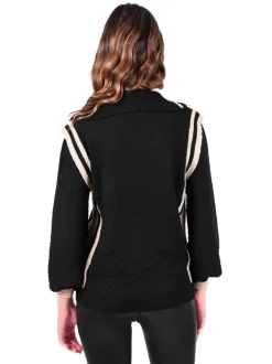 Emily McCarthy Sweaters- Poppy Pullover Sweater Black Monogram