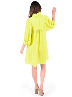 Emily McCarthy Mini- Stella Dress Chartreuse Cheetah