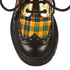 Irregular Choice Loafers/Oxfords- Smart N Spiffy Gold