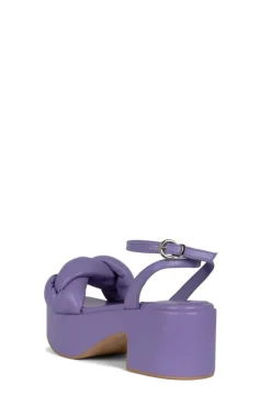Jeffrey Campbell Sandal- Braided Platform Sandal Lilac