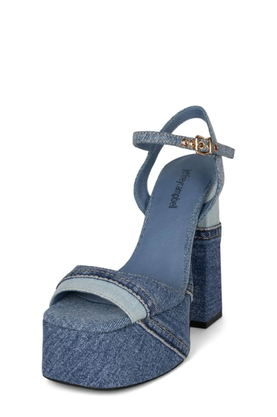 Jeffrey Campbell Heel- Girlfriend Blue Denim Platform