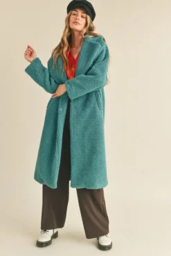 &Merci Coats-&Merci Full Length Teddy Coat