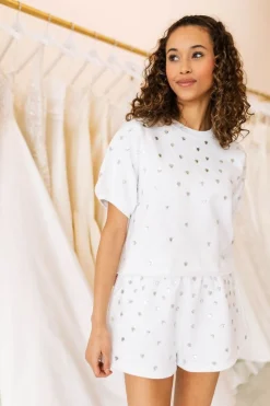 Queen of Sparkles Shorts- White Diamond Short