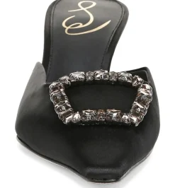 Sam Edelman Heel- Brit Jewel Black Satin