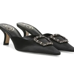 Sam Edelman Heel- Brit Jewel Black Satin