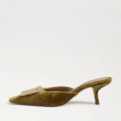 Sam Edelman Heel- Brit Kitten Heel Mule Chartreuse