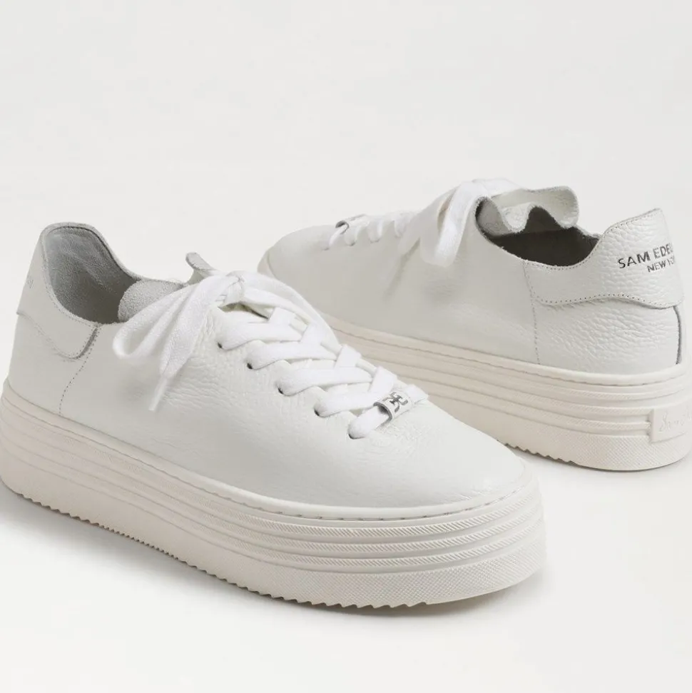 Sam Edelman Sneaker- Pippy White Leather Sneaker