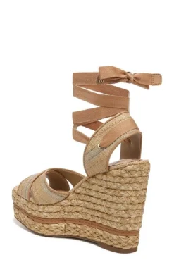 Sam Edelman Wedge- Vaughn Ankle Wrap Espadrille Platform Wedge Sandal