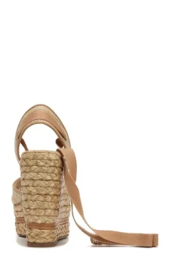 Sam Edelman Wedge- Vaughn Ankle Wrap Espadrille Platform Wedge Sandal
