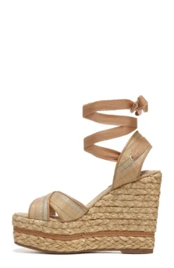 Sam Edelman Wedge- Vaughn Ankle Wrap Espadrille Platform Wedge Sandal