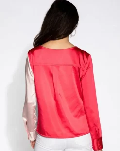 S'edge Apparel Blouses-S'Edge Apparel Astrid Top Colorblock