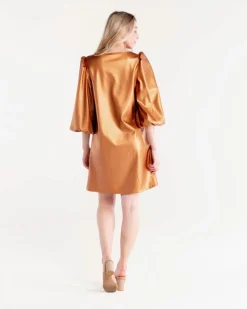 S'edge Apparel Blouses-S'Edge Apparel Colette Dress Copper