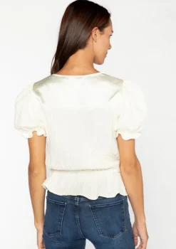 S'edge Apparel Blouses-S'Edge Apparel Mila Top In Frosting