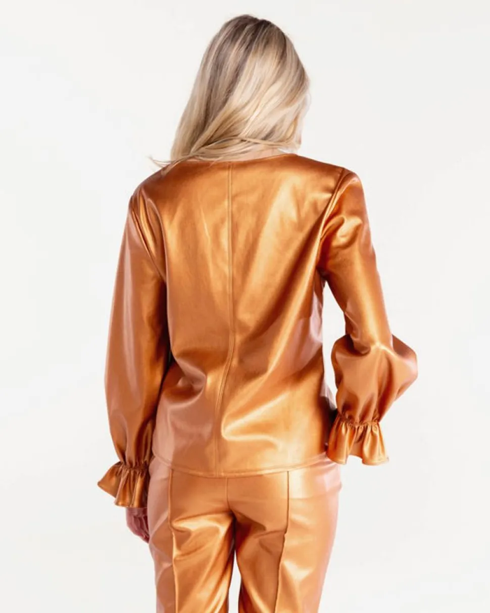 S'edge Apparel Blouses-S'Edge Apparel Murphy Top Copper