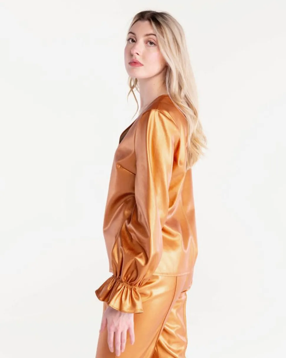 S'edge Apparel Blouses-S'Edge Apparel Murphy Top Copper