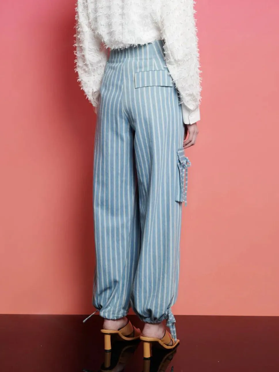 Sister Jane Pants- Cleo Striped Cargo Trousers