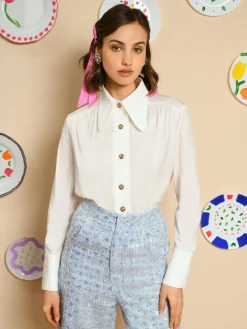 Sister Jane Blouses- Flower Fields Blouse - Pearled Ivory