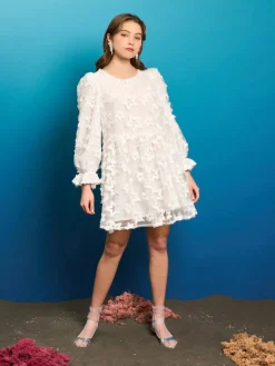 Sister Jane Mini- Periwinkle Organza Mini Dress