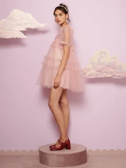 Sister Jane Mini- Pointe Tulle Shirring Dress