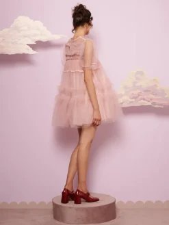 Sister Jane Mini- Pointe Tulle Shirring Dress