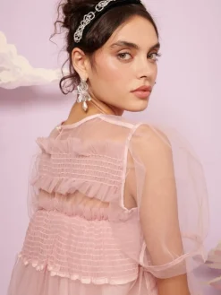 Sister Jane Mini- Pointe Tulle Shirring Dress