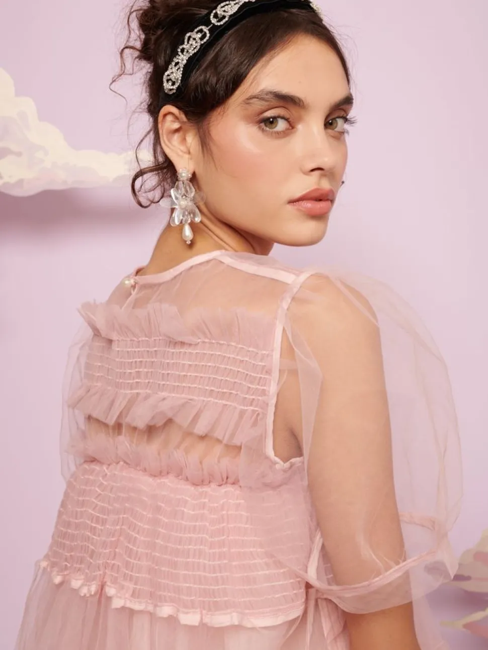 Sister Jane Mini- Pointe Tulle Shirring Dress