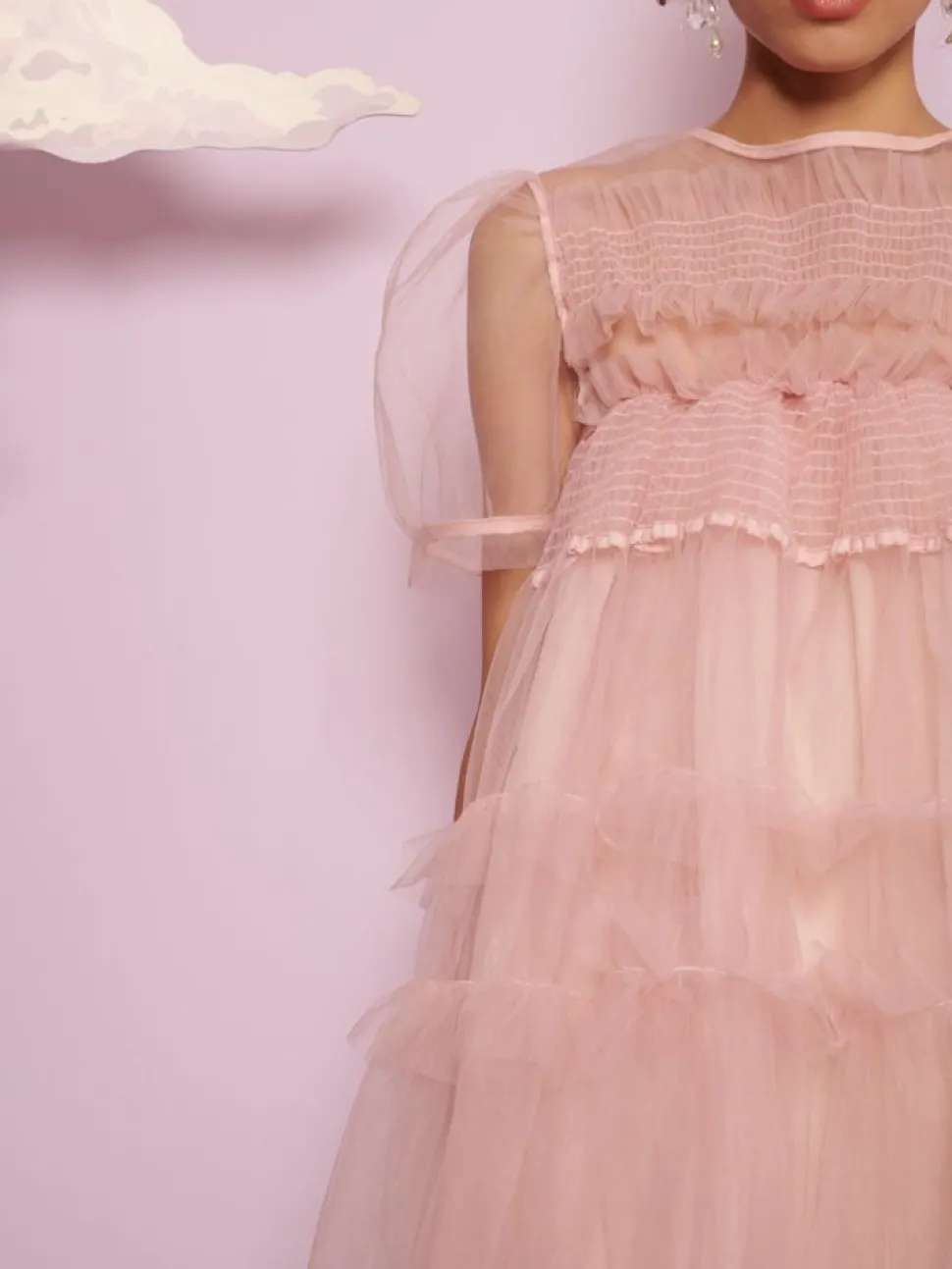 Sister Jane Mini- Pointe Tulle Shirring Dress