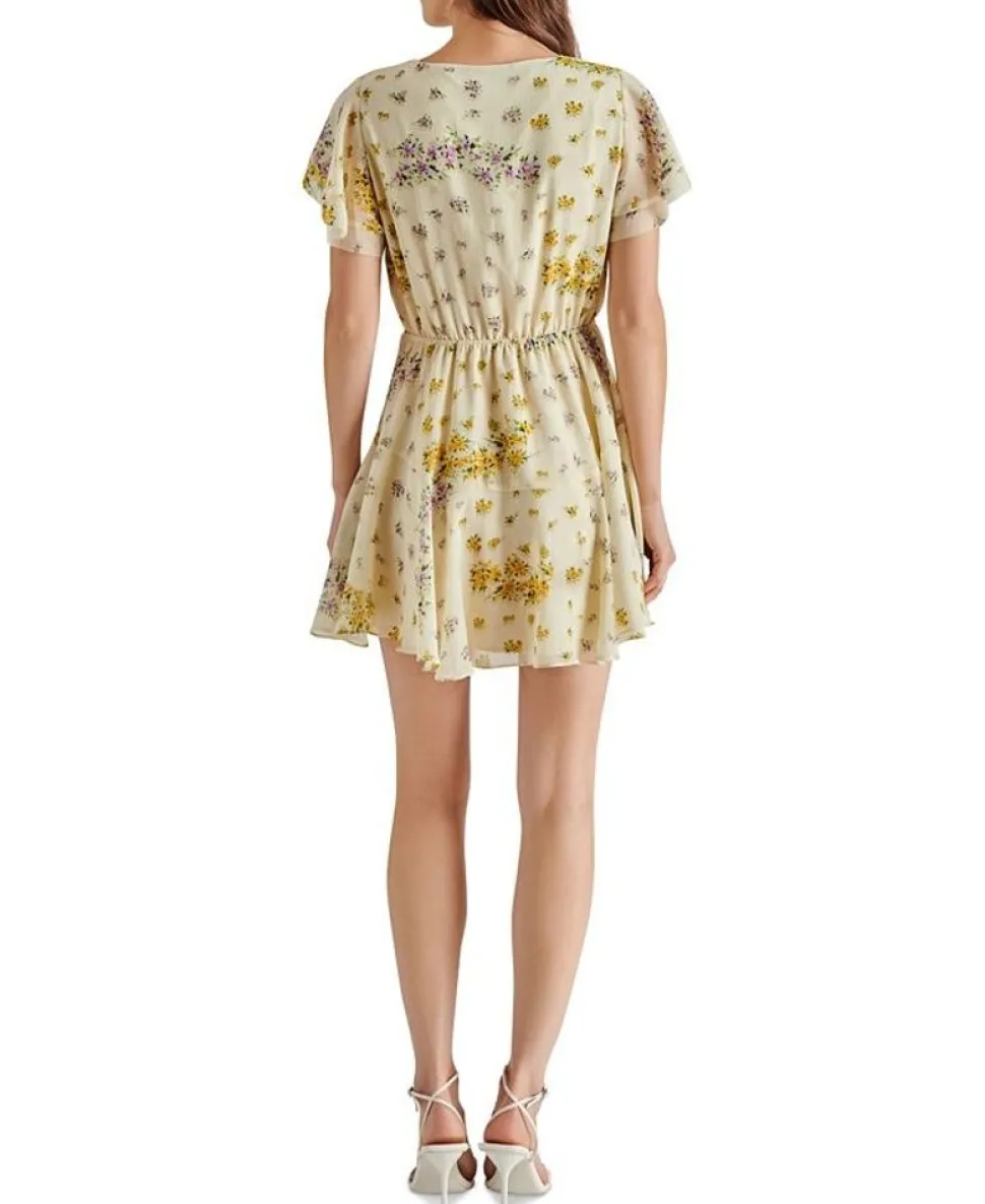 Steve Madden Mini- Kirsty Floral Chiffon Minidress