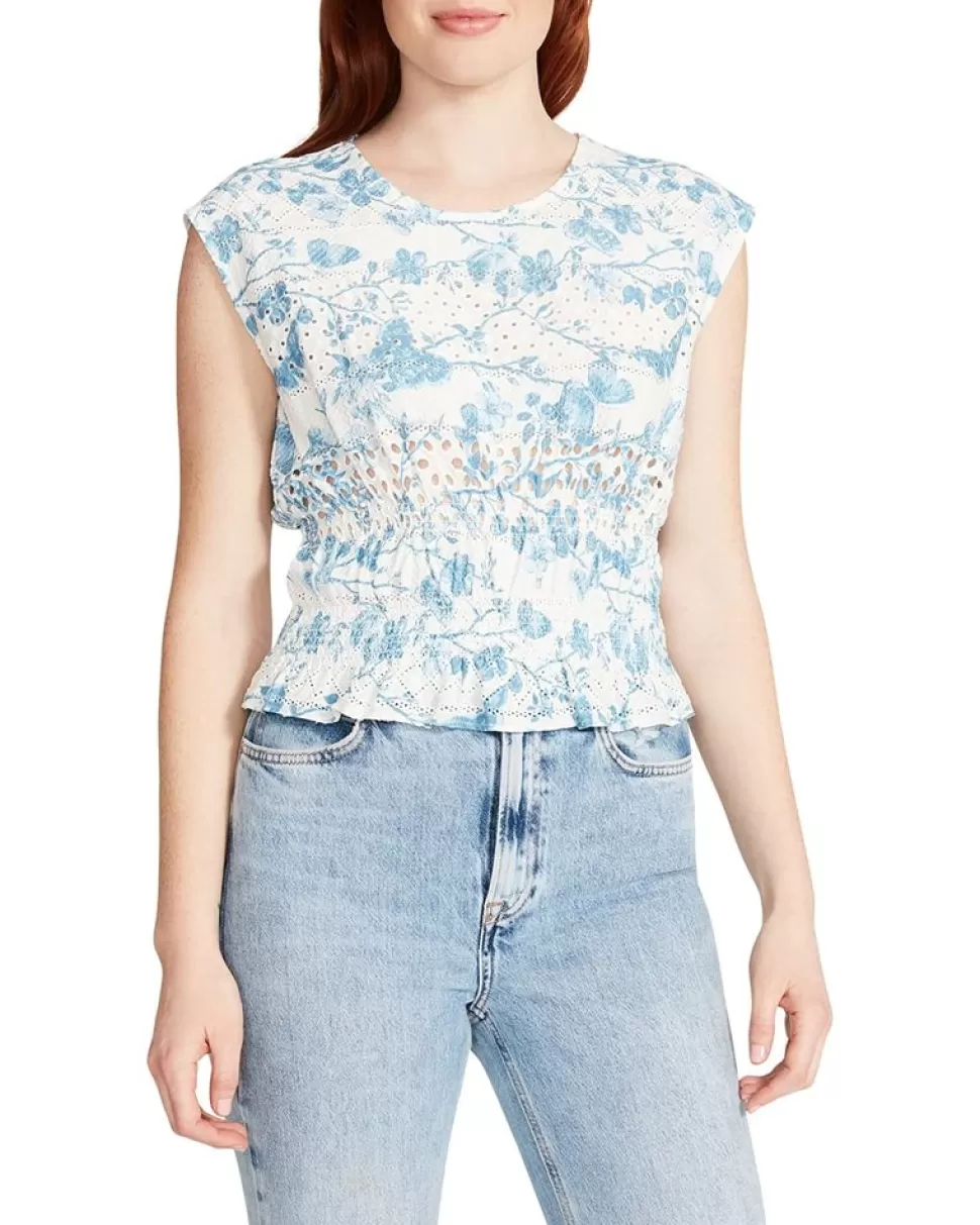 BB Dakota Tanks- Gabriela Blue Floral Top