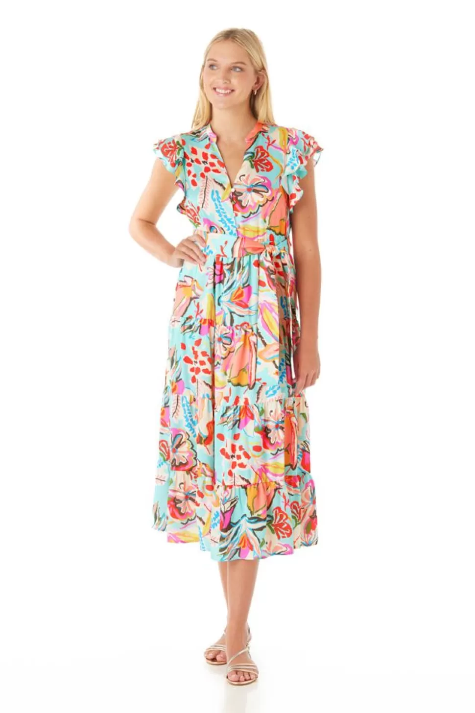 Crosby By Mollie Burch Midi- Kemble Dress Canyon Floral