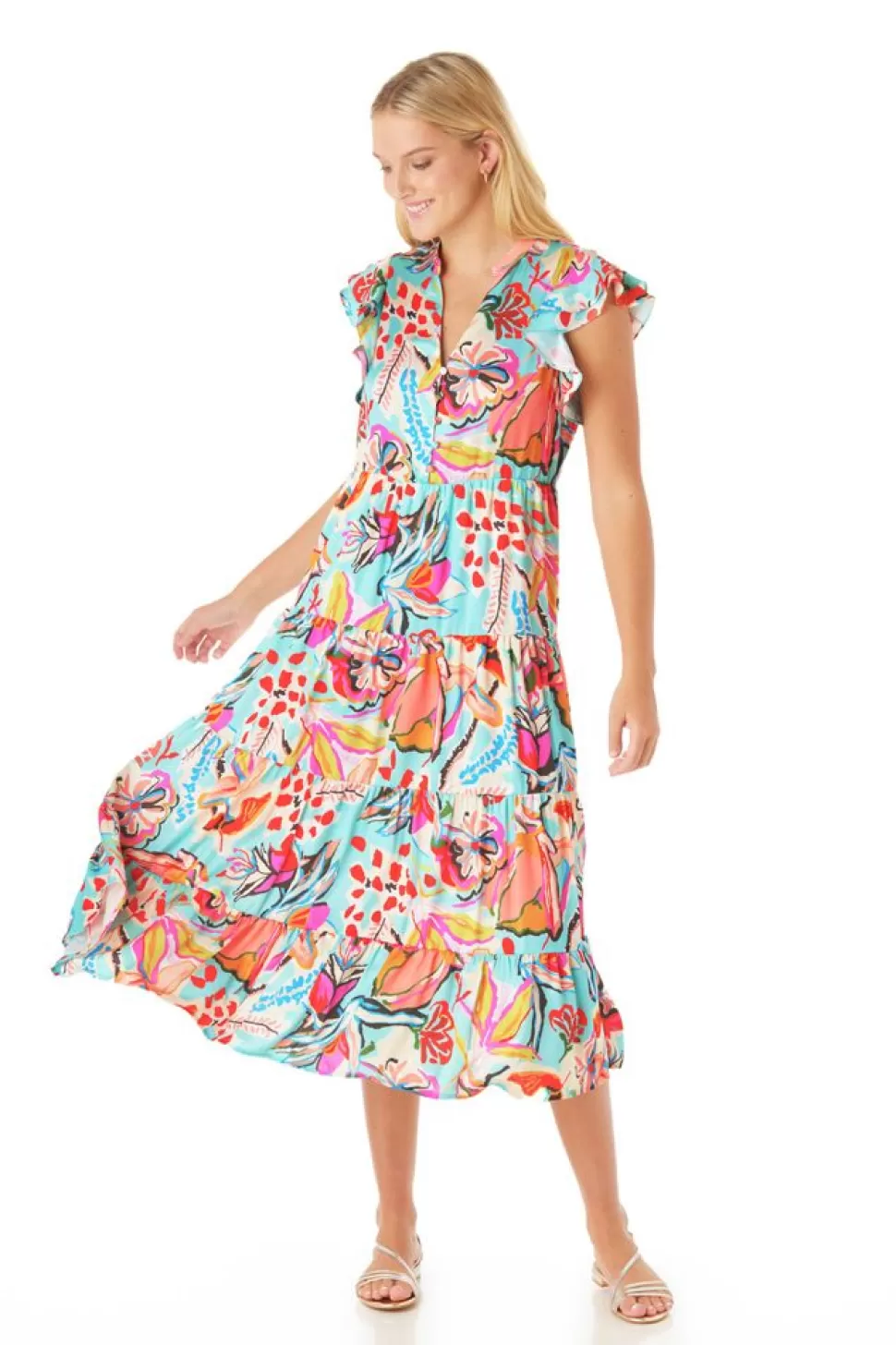 Crosby By Mollie Burch Midi- Kemble Dress Canyon Floral