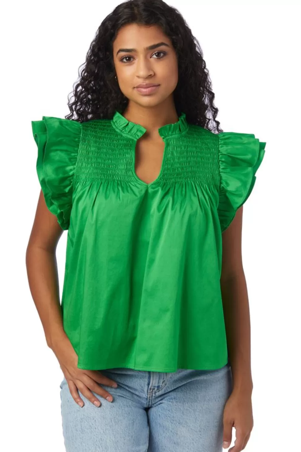 Crosby By Mollie Burch Blouses- Layla Top - Bright Fern