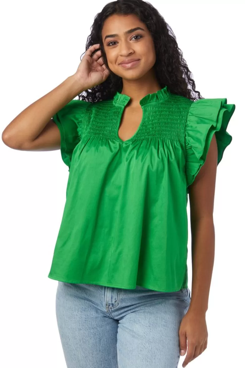 Crosby By Mollie Burch Blouses- Layla Top - Bright Fern