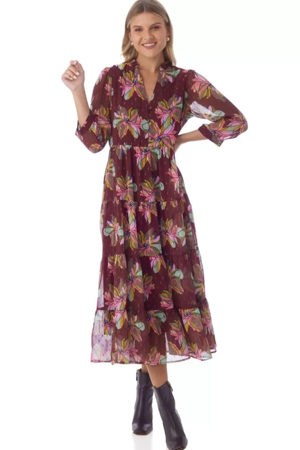 Crosby By Mollie Burch Maxi- Macrostie Dress - Gallery Floral