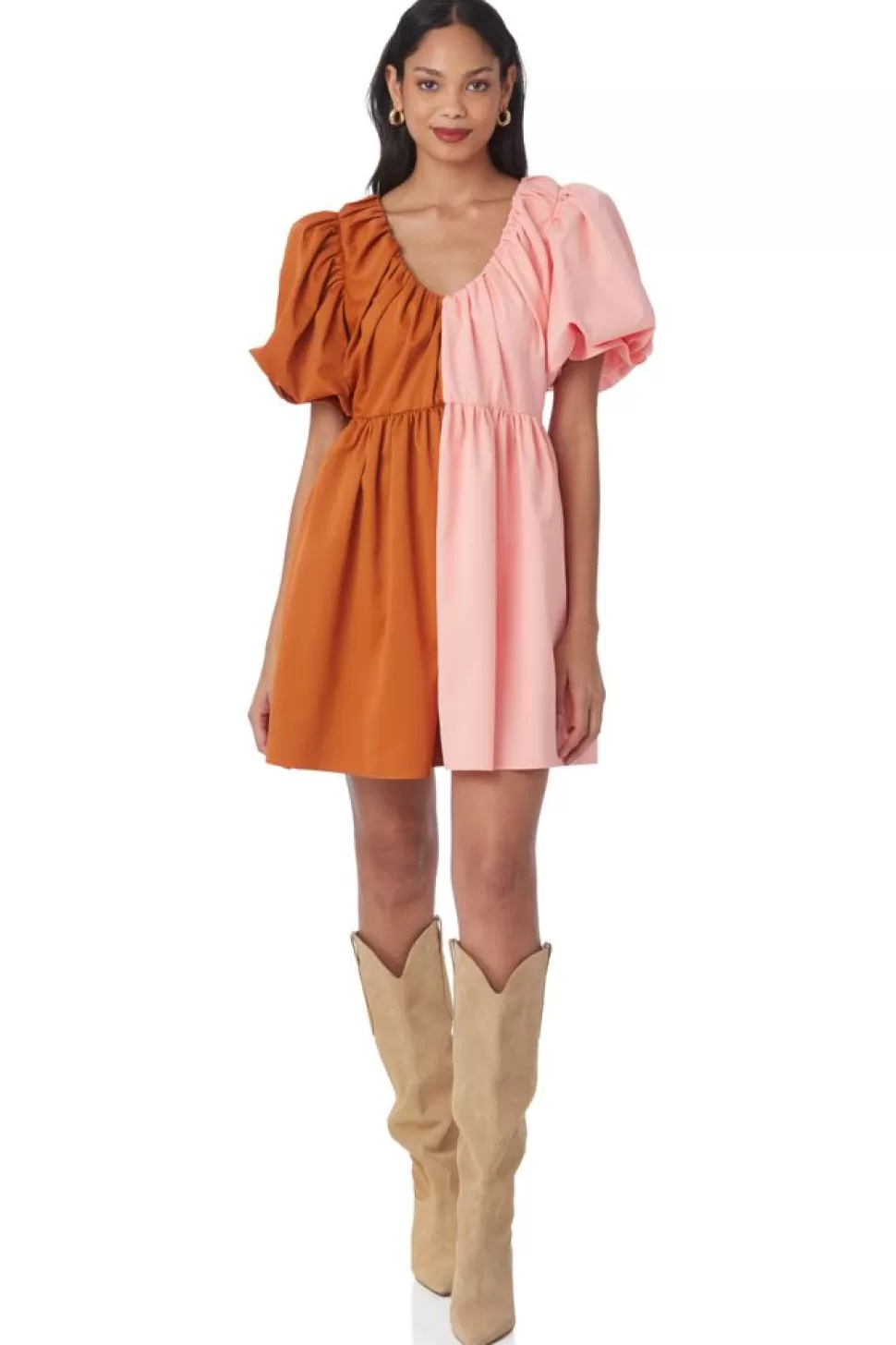 Crosby By Mollie Burch Mini- Raines Dress Salmon/Clay