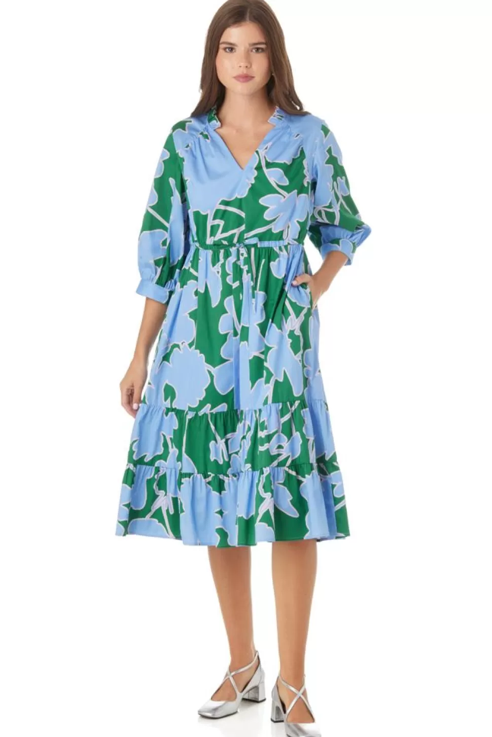 Crosby By Mollie Burch Midi- Tallie Dress Floral Figure