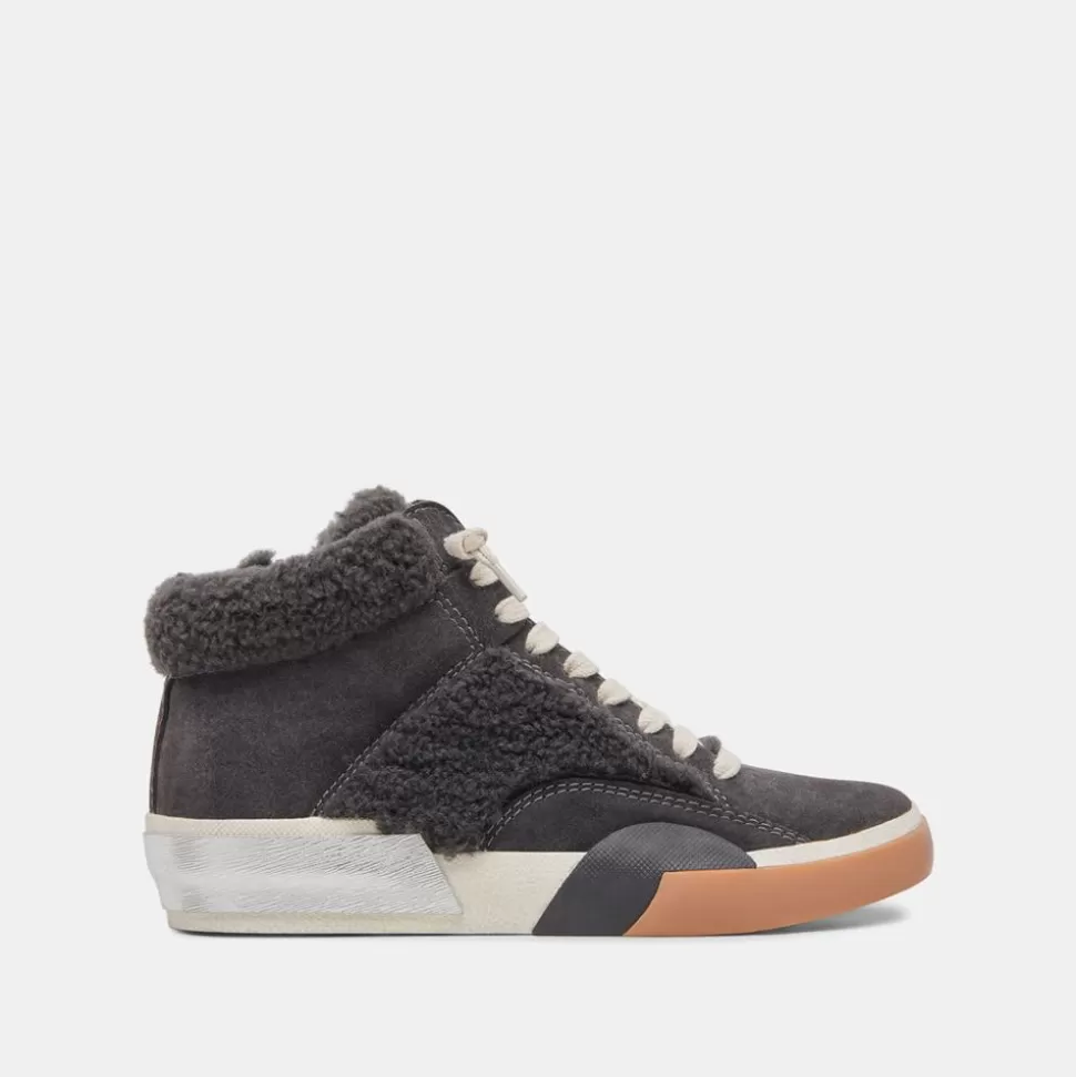 Dolce Vita Sneaker- Zilvia Plush Sneakers Anthracite Suede