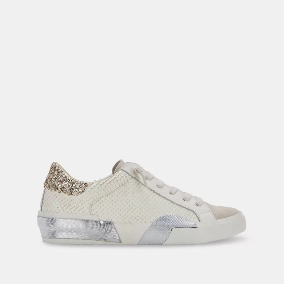 Dolce Vita Sneaker- Zina Embossed White Sneaker