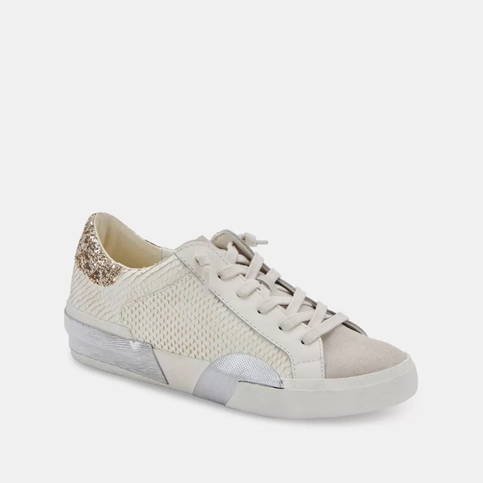 Dolce Vita Sneaker- Zina Embossed White Sneaker